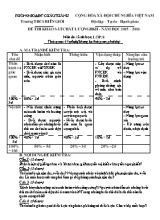 Đề thi khảo sát chất lượng học kỳ II môn Sinh học Lớp 8 - Năm học 2015-2016 - Trường THCS Biên Giới (Có đáp án)